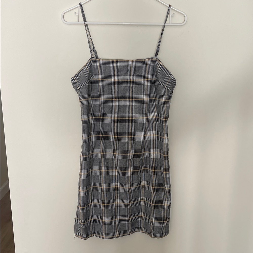 Forever 21 Blue and Gray Plaid Mini Dress